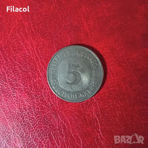 Германия 5 марки 1975  , снимка 2 - Нумизматика и бонистика - 50418385