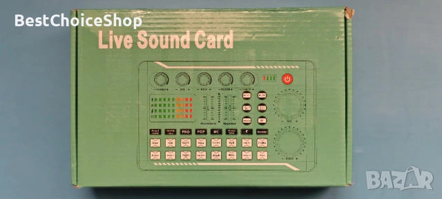 Външна звукова карта (Live Sound Card) за стрийминг, караоке и записи