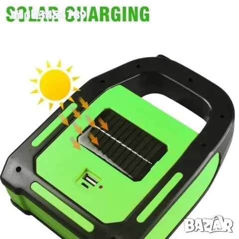 Соларен LED Фенер, 3 източника на светлина, Изход за зареждане на телефон, снимка 4 - Къмпинг осветление - 52270929