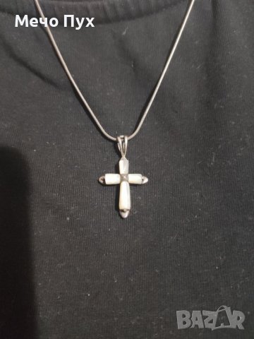Сребърен синджир с кръстче (21), снимка 9 - Колиета, медальони, синджири - 37761423