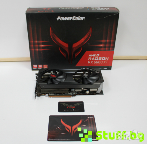 Видео карта AMD RADEON RX6600XT Red Devil 8GB GDDR6, снимка 3 - Видеокарти - 44670823