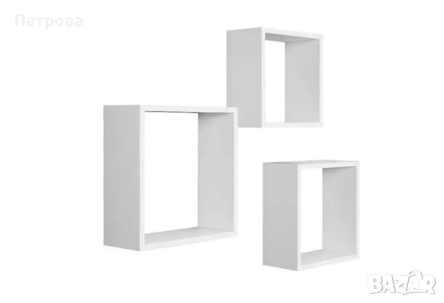 Бели етажерки/бели квадратни етажерки/, снимка 5 - Етажерки - 48944792