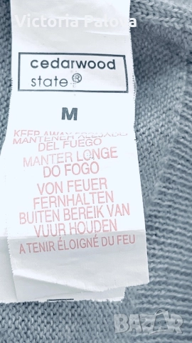 Френско сиво мерино  унисекс поло с висока яка CEDARWOOD STATE , снимка 9 - Пуловери - 52485108
