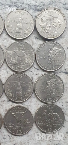 Американски Quarter Dollar, снимка 3 - Нумизматика и бонистика - 53879326