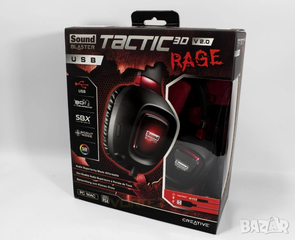 • Нови геймърски слушалки Creative Sound Blaster Tactic 3D Fury/Rage, снимка 5 - Слушалки и портативни колонки - 53935414