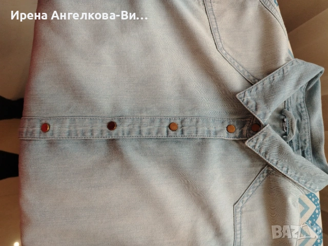 Дамска Риза от светъл деним, снимка 3 - Ризи - 54193746