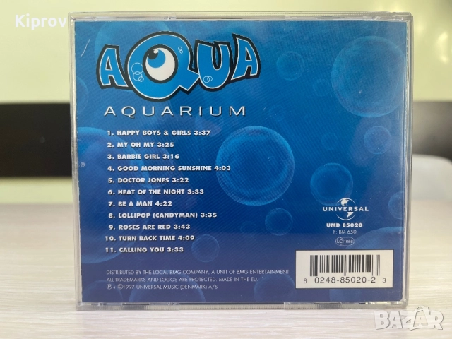 💿 Aqua – Aquarium (оригинален CD), снимка 4 - CD дискове - 52825446