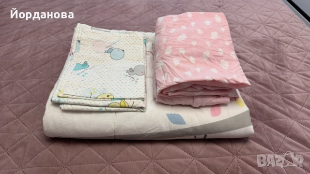 Спално бельо за бебешко легло с олекотена завивка и допълнителни 2 бр. чаршаф с ластик, снимка 6 - Спално бельо - 51920679