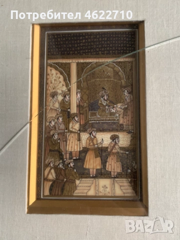  стара индийска картина от епохата на Моголите, снимка 6 - Картини - 53306922