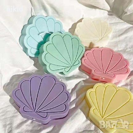 3D голяма плоска права мида силиконов молд форма фондан шоколад гипс свещ сапун смола декор , снимка 2 - Форми - 37883605