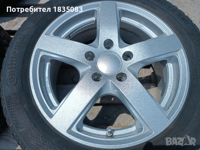 Лети джанти 16ки 5х112 OZ + зимни гуми 205/55/16 Continental, снимка 6 - Гуми и джанти - 50449287