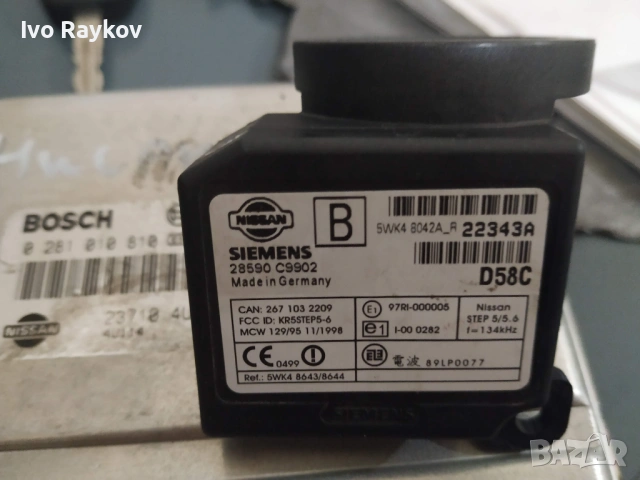 Компютър,ключ,имобилаизер за Nissan Almera 2.2DCI 0281010810 23710 4U114 EDC15M, снимка 4 - Части - 45453271