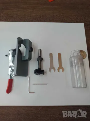  Водач с фрезер и ограничител за пробиване отвори на мебелни панти, снимка 9 - Други инструменти - 47481092