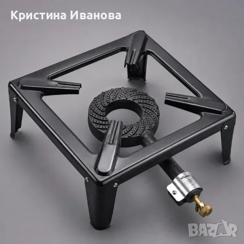 Преносим газов котлон 5.8 kW - Чугунена горелка и здрава метална конструкция