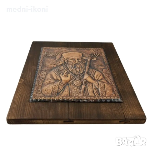 ИКОНА ГОЛЯМА СВЕТИ СОФРОНИЙ ВРАЧАНСКИ, снимка 3 - Икони - 54291601