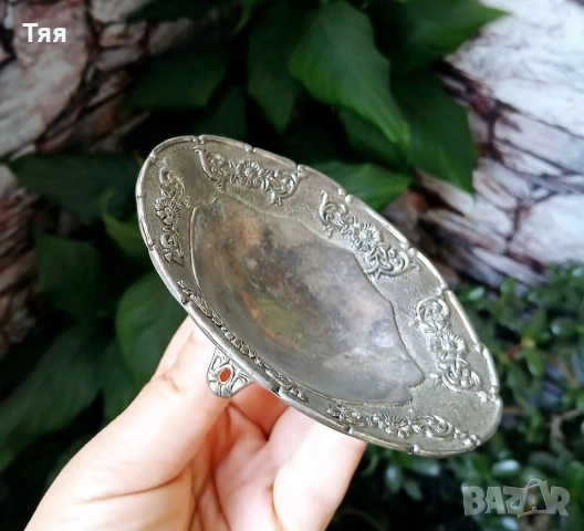 Посребрени каничка и малки фруктиери, снимка 5 - Антикварни и старинни предмети - 52844755