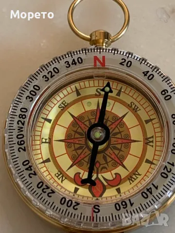 Стилен нов компас в месингова кутия, снимка 4 - Други ценни предмети - 49221381