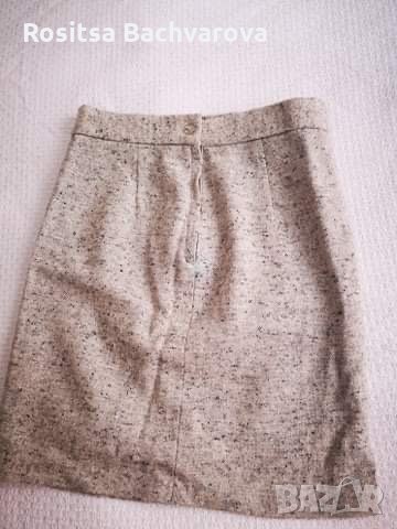 Бежева къса пола, S размер