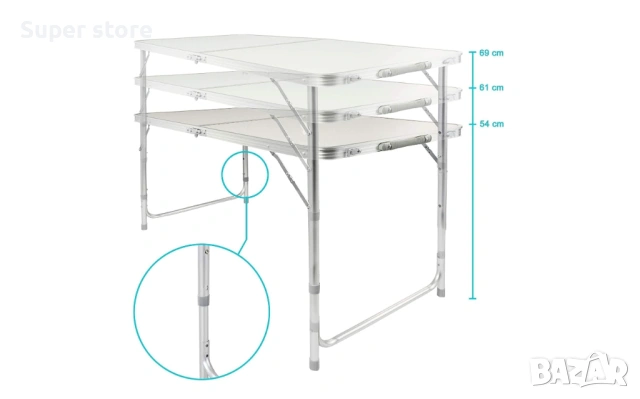 Сгъваема маса, снимка 4 - Маси - 54114042