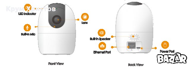 НОВА WiFi FHD IP камера Dahua Imou Ranger 2 IPC-A22EР. Камера за наблюдение със сирена., снимка 13 - IP камери - 30783835