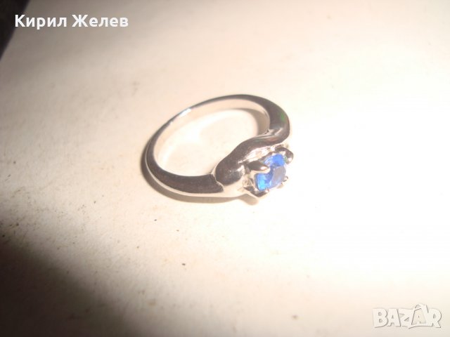 ПОСРЕБРЕН АРТ САПФИРЕН ПРЪСТЕН 17497, снимка 8 - Пръстени - 31309579