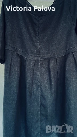 Модерна ленена рокля TWENTY SIX PEERS 100% лен, снимка 6 - Рокли - 50854097