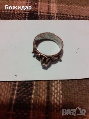 ФИЛИГРАНЕН ПРЪСТЕН С ТЮРКОАЗ. МЕЛХИОР. СССР., снимка 3 - Пръстени - 37943154