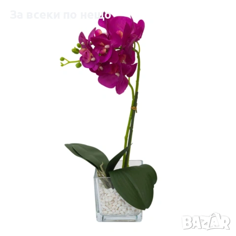 Изкуствена орхидея в кашпа, 3 цвята Код P2121, снимка 2 - Декорация за дома - 54159134