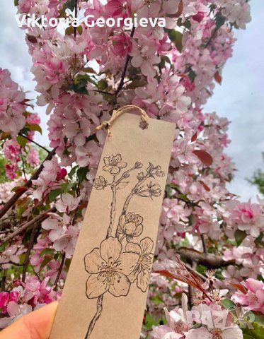 Ръчно рисувана отметка за книга, снимка 3 - Ученически пособия, канцеларски материали - 36637749