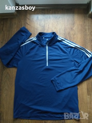 adidas Golf Balance 3-Stripes Quarter- Zip - страхотна мъжка блуза КАТО НОВА УГОЛЕМЕНА, снимка 5 - Спортни дрехи, екипи - 40594647