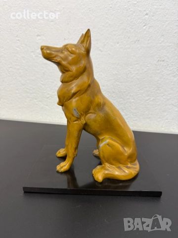 Стара метална фкулптура / фигура на куче. №7408, снимка 2 - Колекции - 51903694