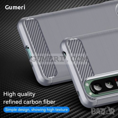 Sony Xperia 5 III Противоударен Силиконов Гръб - Карбон, снимка 10 - Калъфи, кейсове - 36541061