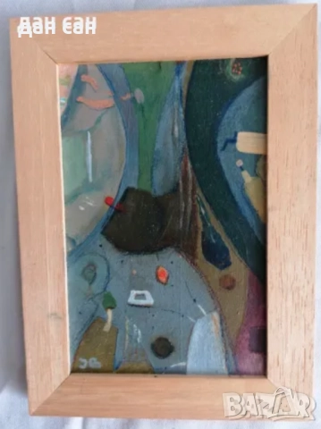 Авторска Живопис маслени бои рамка подпис , снимка 5 - Картини - 47619110