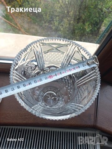 ГОЛЯМА КРИСТАЛНА ВАЗА , снимка 2 - Антикварни и старинни предмети - 54167518