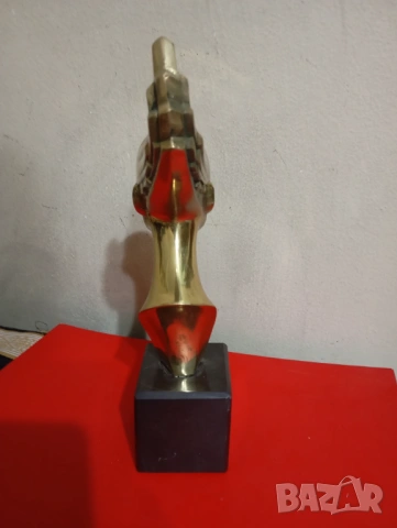 Месингова статуетка, снимка 2 - Статуетки - 53235247