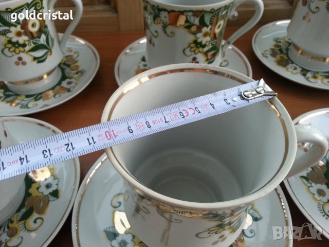 Руски сервиз големи чаши с чинии, снимка 2 - Антикварни и старинни предмети - 37624749