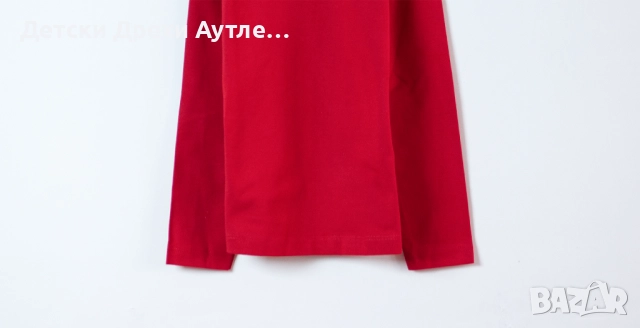 Червено поло с дълъг ръкав за момичета – размери 104-128, снимка 3 - Детски Блузи и туники - 51941060