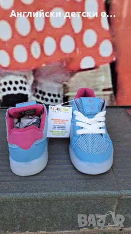 Английски детски кецове светещи с USB-GEOX, снимка 3 - Детски маратонки - 49926732