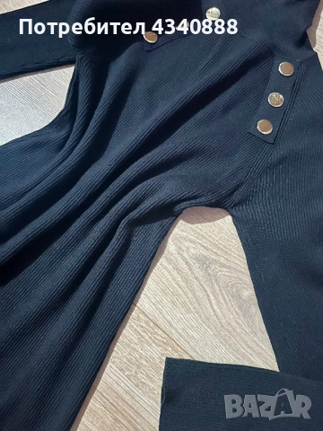 Черна рокля плетиво Zara