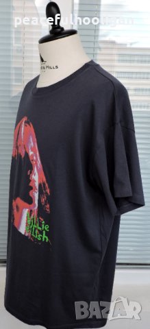 Billie Eilish Relaxed Boyfriend Tee Size XL Cotton 2022 Lash Music -Official Merch , снимка 9 - Тениски - 44229601