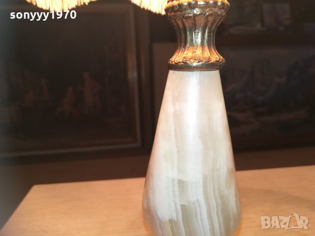 мрамор мед/месинг-антик лампа от франция 1702211035, снимка 7 - Колекции - 31846773