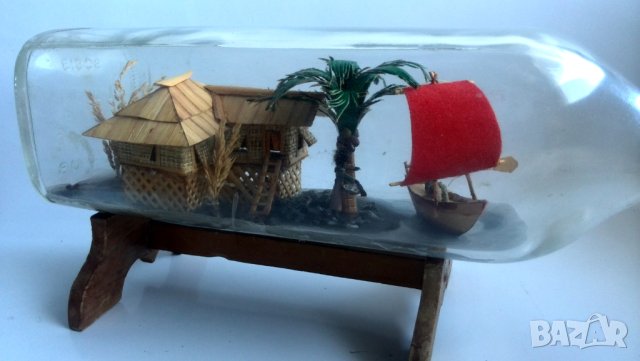 бутилки с диорама от 1970г, снимка 6 - Декорация за дома - 42672214