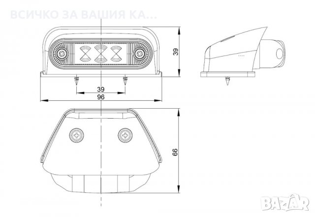 ЛЕД габарит овал за таван ОРАНЖЕВ , Полша , снимка 4 - Аксесоари и консумативи - 35313041