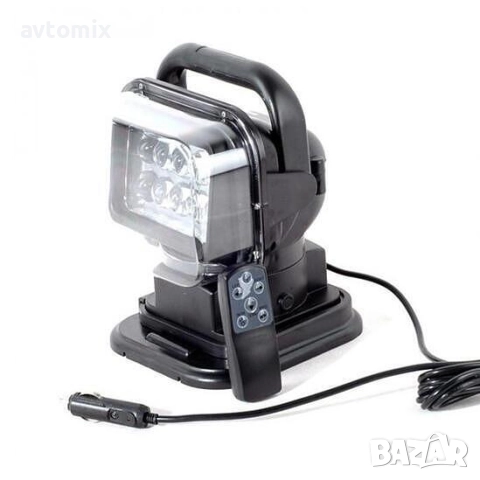 LED диоден боен фар с дистанционно, 24 см, 50 W, снимка 2 - Аксесоари и консумативи - 52466432