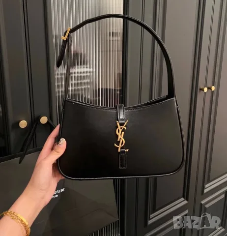 Saint Laurent Le 5 À 7 Hobo Bag – Black, снимка 2 - Чанти - 56467777