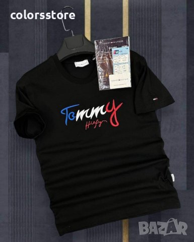 Мъжка Черна тениска  Tommy Hilfiger кодVL54H, снимка 1 - Тениски - 44496116