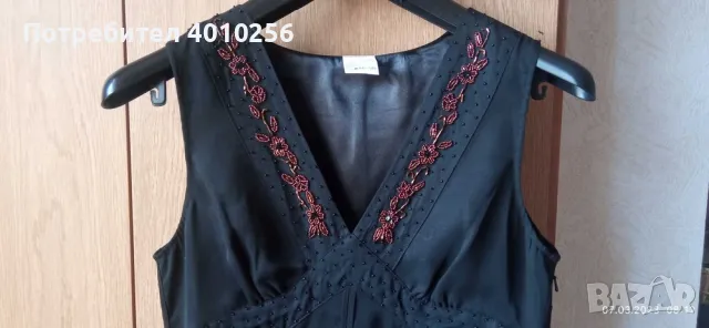 НОВА КОПРИНЕНА ЧЕРНА БАЛНА РОКЛЯ ДО КОЛЕНЕТЕ р. М, снимка 12 - Рокли - 49004528