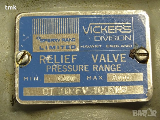 Вентил хидравличен Vickers CT 10 FV 10 ENB , снимка 2 - Резервни части за машини - 31015216