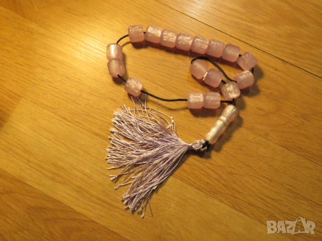 Старинна османска броеница с виолетови  зърна, молитвена броеница турска броеница , снимка 3 - Други ценни предмети - 50678298