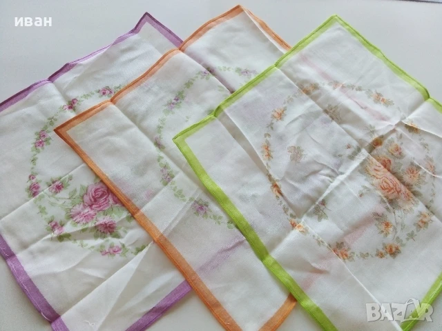 Стари,неупотребявани носни кърпи 1, снимка 2 - Колекции - 50682478